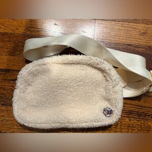 Steve Madden Cream Sherpa Crossbody Bag